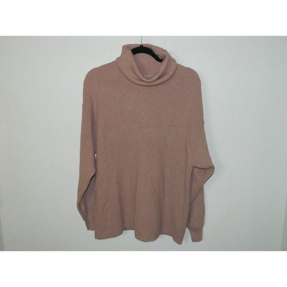 Free People Sweater Pink Mauve Oversized Turtleneck Ribbed Boho Size X-Small - Picture 8 of 12